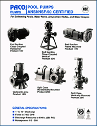 Click to open ANSI/NSF-50 Certified Pumps Pool Pumps